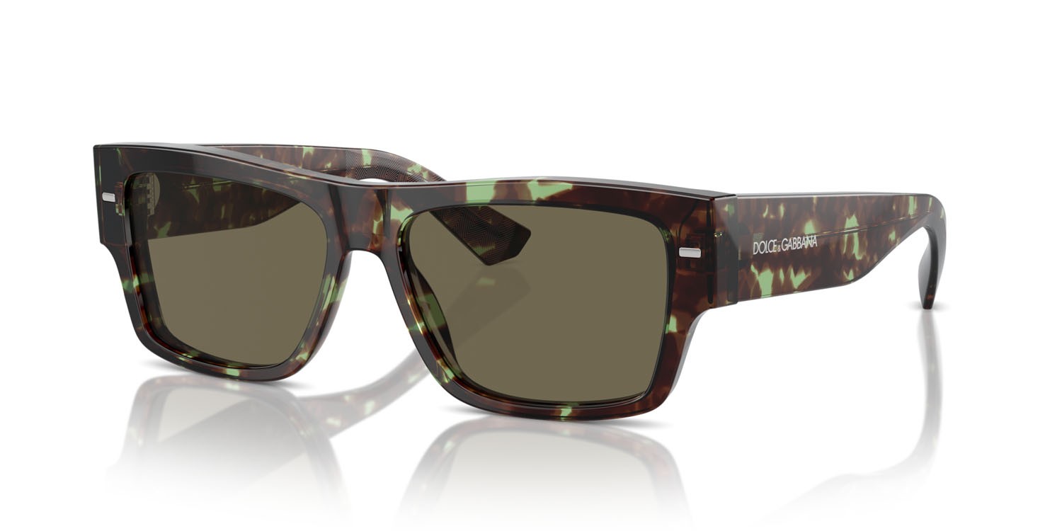 Sonnenbrillen Dolce & Gabbana DG 4451 (3432/3) farbe havana verde form rechteckig gläser marrone