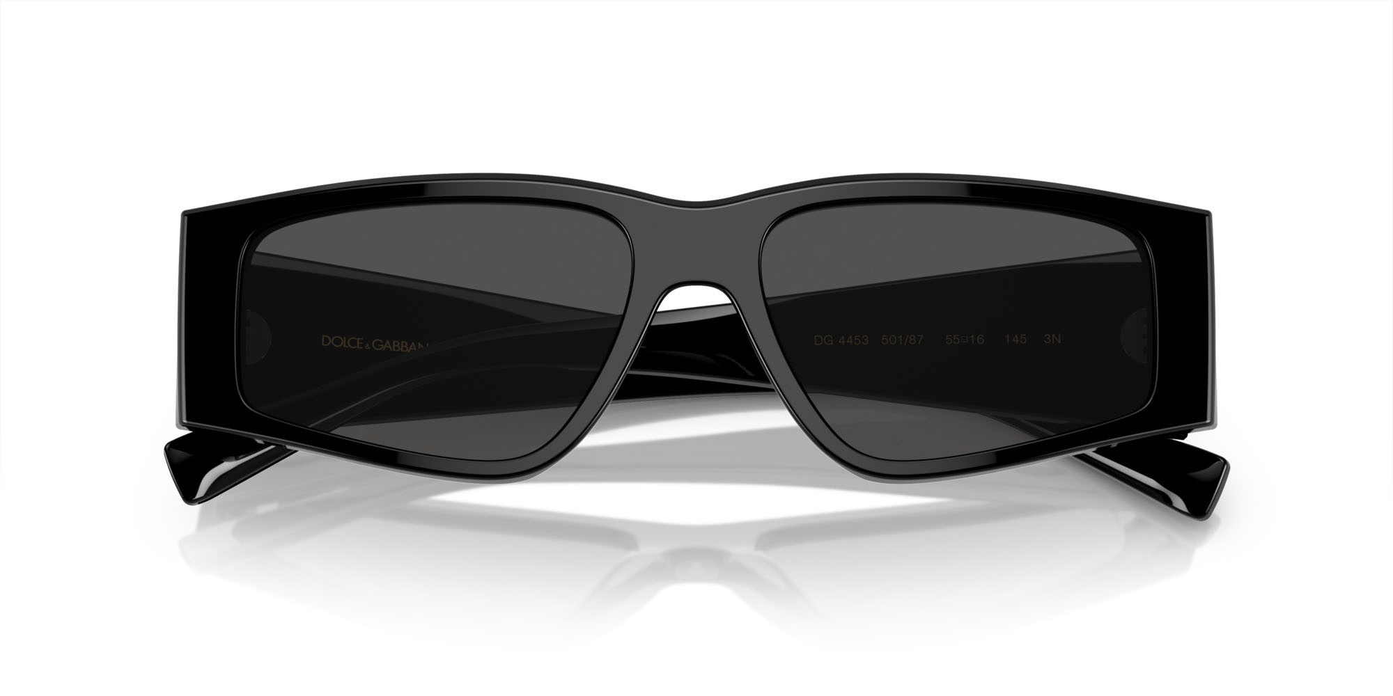 Sonnenbrillen Dolce & Gabbana DG 4453 (501/87) farbe nero form rechteckig gläser grigio scuro