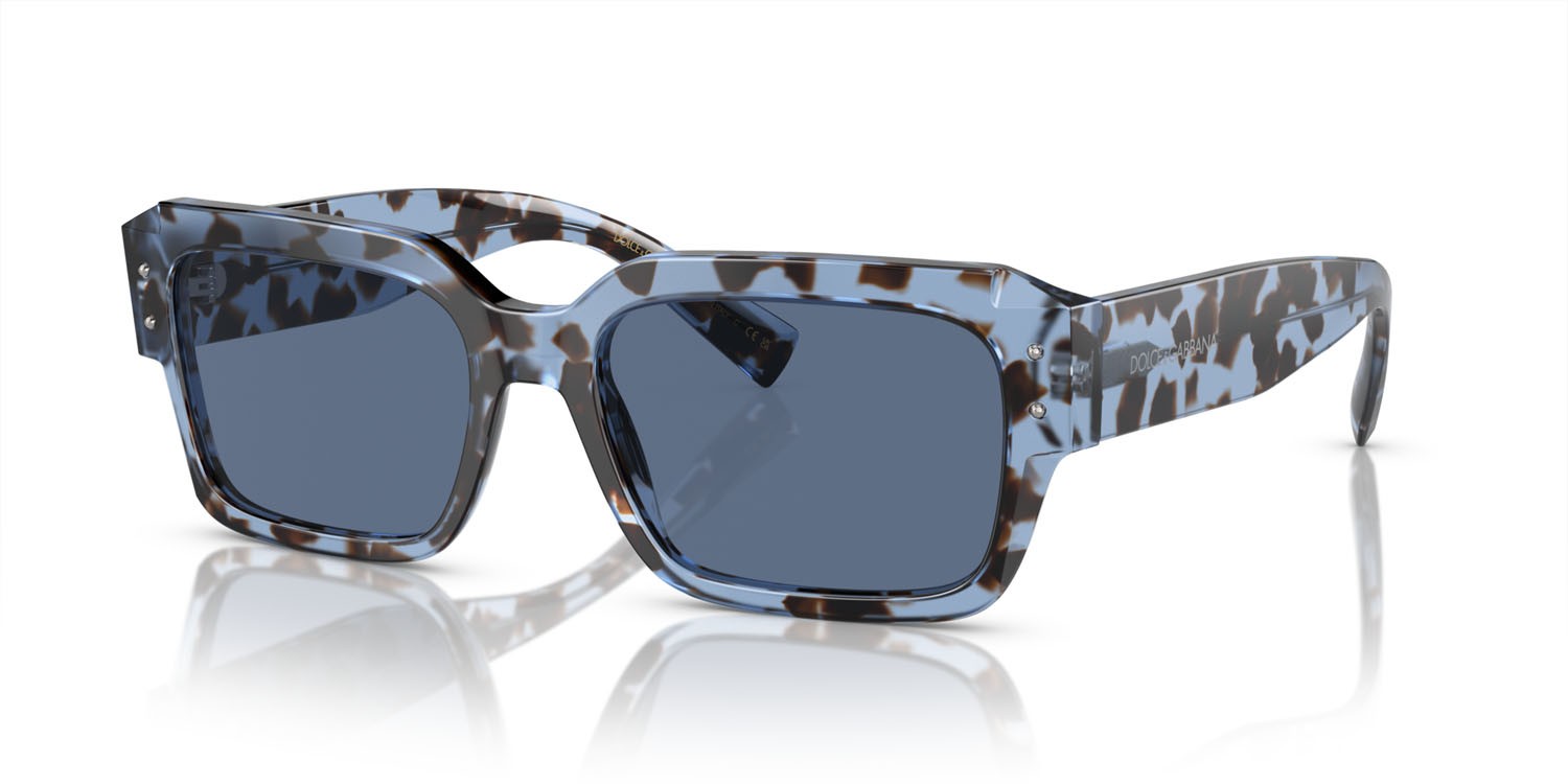 Sonnenbrillen Dolce & Gabbana DG 4460 (339280) farbe havana blu form quadratisch gläser blu scuro
