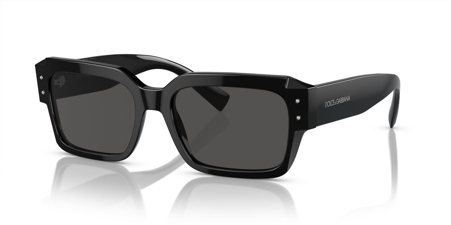 Sunglasses Dolce & Gabbana DG 4460 (501/87) color nero shape square lenses grigio scuro
