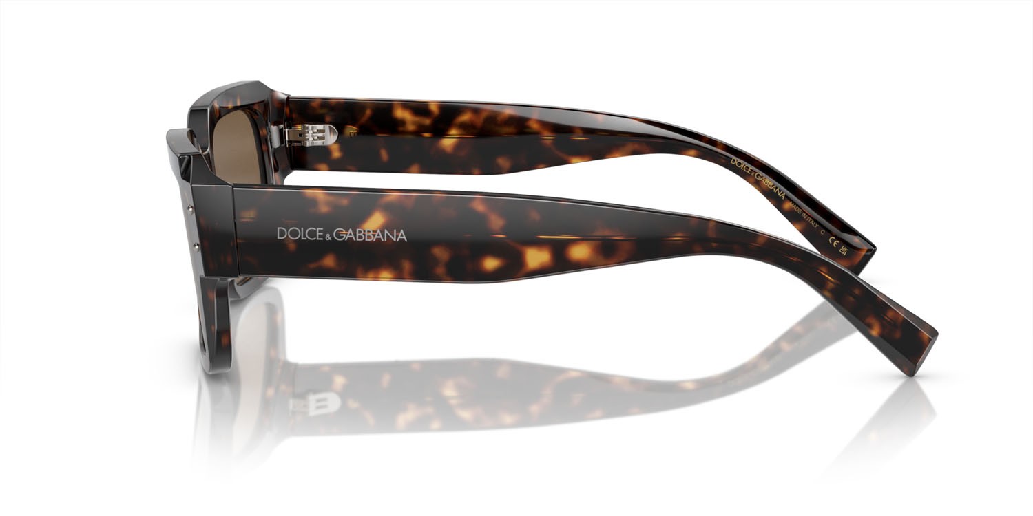 Occhiali da sole Dolce & Gabbana DG 4460 (502/73) colore havana forma quadrato lenti marrone scuro