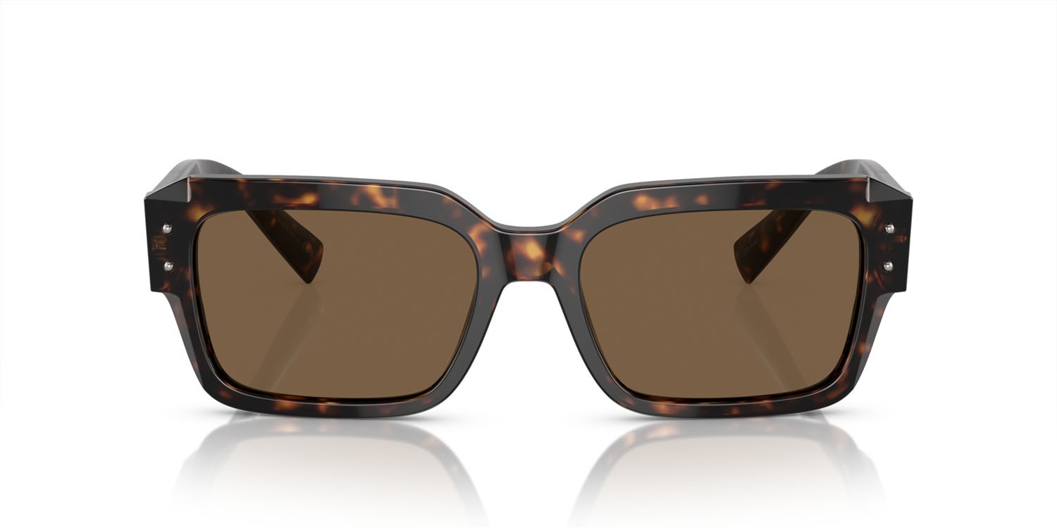 Occhiali da sole Dolce & Gabbana DG 4460 (502/73) colore havana forma quadrato lenti marrone scuro