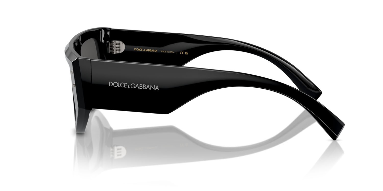 Sunglasses Dolce & Gabbana DG 4461 (501/87) color nero shape rectangle lenses grigio scuro