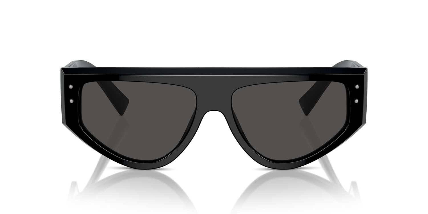 Sunglasses Dolce & Gabbana DG 4461 (501/87) color nero shape rectangle lenses grigio scuro