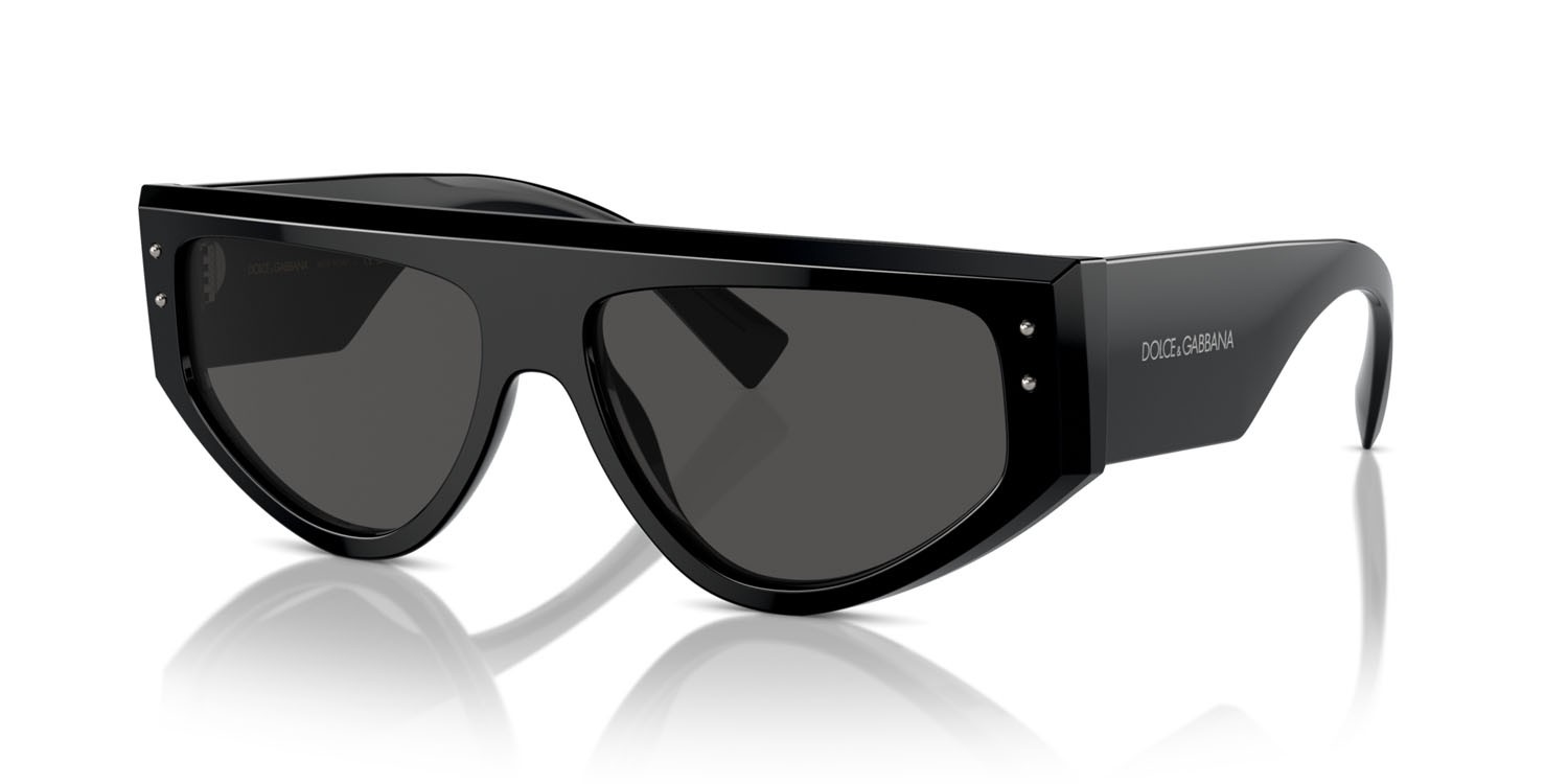 Sunglasses Dolce & Gabbana DG 4461 (501/87) color nero shape rectangle lenses grigio scuro