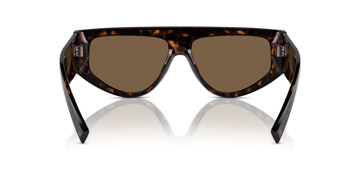 Occhiali da sole Dolce & Gabbana DG 4461 (502/73) colore havana forma rettangolare lenti marrone scuro
