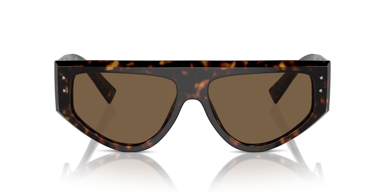 Occhiali da sole Dolce & Gabbana DG 4461 (502/73) colore havana forma rettangolare lenti marrone scuro