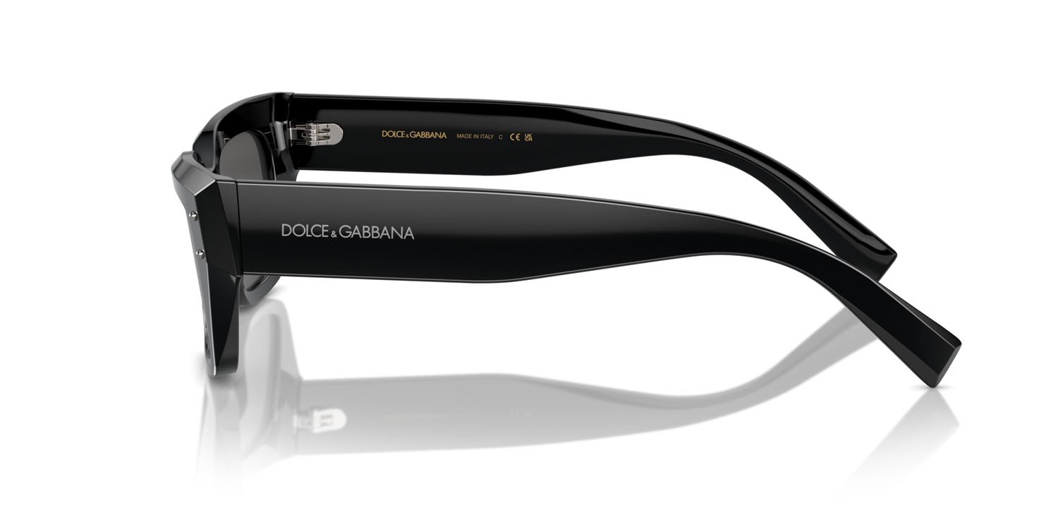 Sunglasses Dolce & Gabbana DG 4462 (501/87) color nero shape cat eye lenses grigio scuro