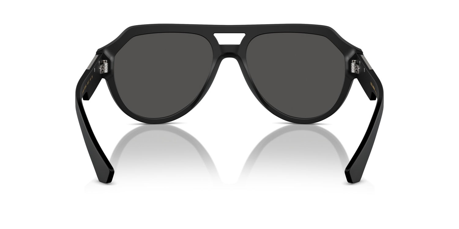 Sonnenbrillen Dolce & Gabbana DG 4466 (25256G) farbe nero opaco form quadratisch gläser grigio nero specchiato