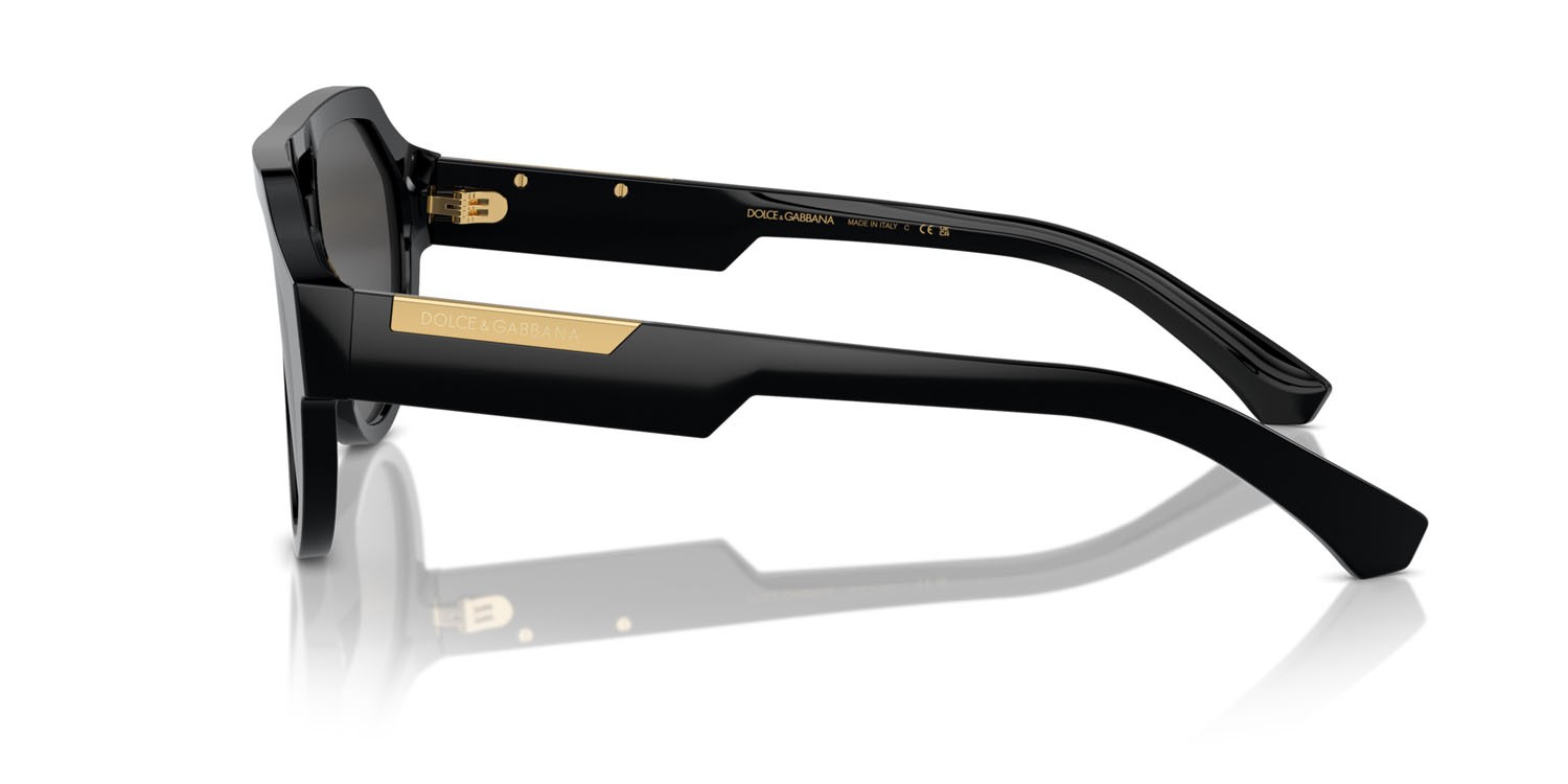 Sunglasses Dolce & Gabbana DG 4466 (501/87) color nero shape square lenses grigio scuro
