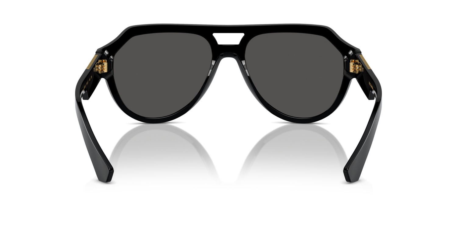 Sunglasses Dolce & Gabbana DG 4466 (501/87) color nero shape square lenses grigio scuro