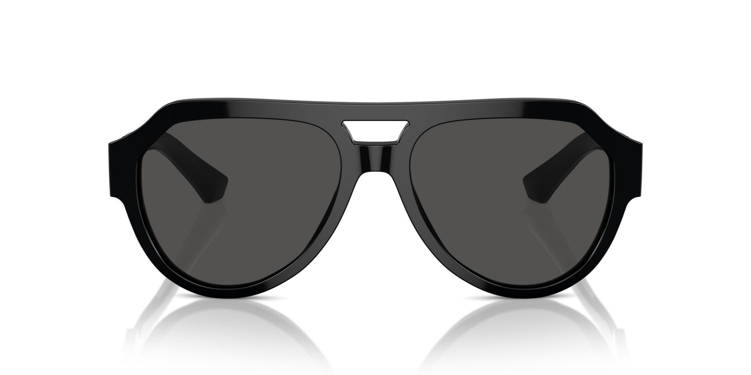 Sunglasses Dolce & Gabbana DG 4466 (501/87) color nero shape square lenses grigio scuro