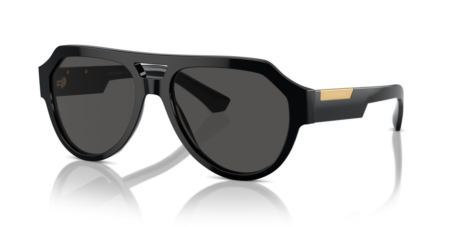 Sunglasses Dolce & Gabbana DG 4466 (501/87) color nero shape square lenses grigio scuro