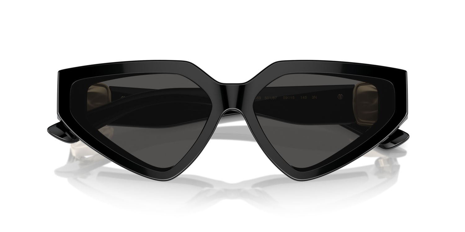 Sunglasses Dolce & Gabbana DG 4469 (501/87) color nero shape butterfly lenses grigio scuro