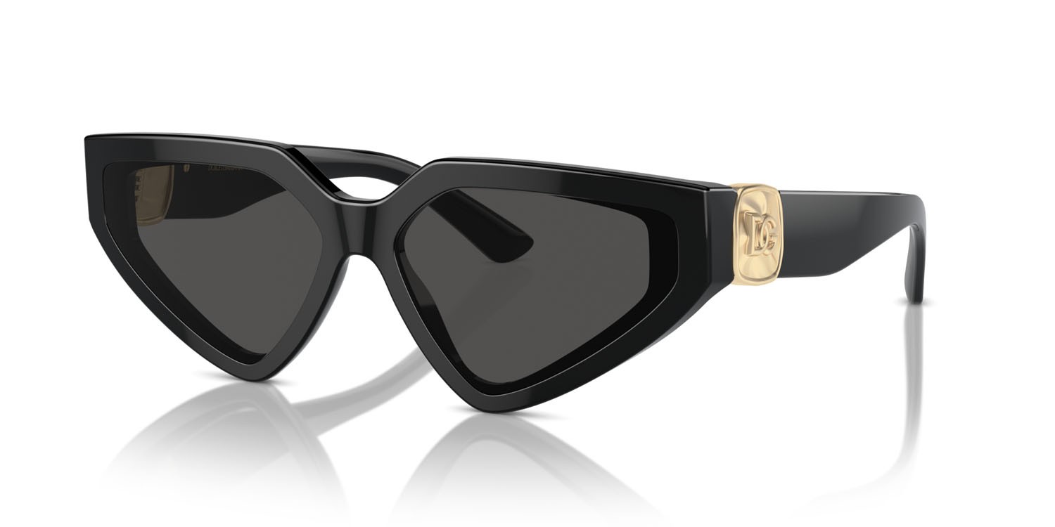 Sunglasses Dolce & Gabbana DG 4469 (501/87) color nero shape butterfly lenses grigio scuro