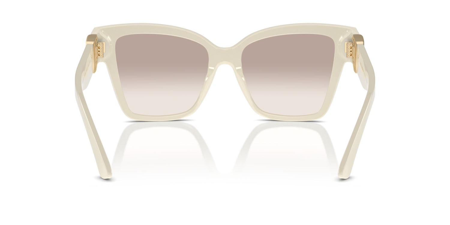 Occhiali da sole Dolce & Gabbana DG 4470 (331294) colore crema forma quadrato lenti trasparente sfumato marrone specchiato argento