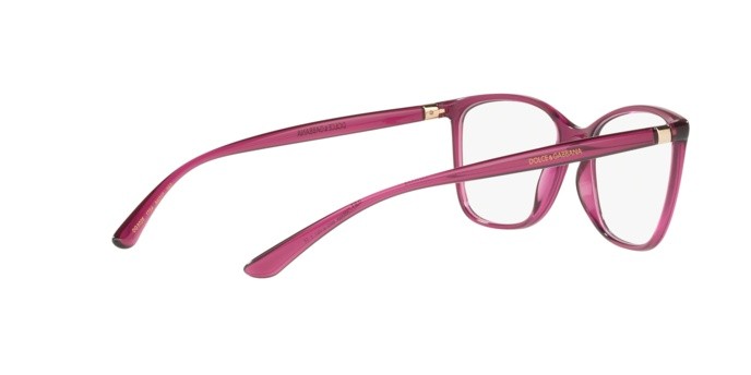 Occhiali da vista Dolce & Gabbana DG 5026 (1754) colore transparent black cherry forma rettangolare lenti demo lens