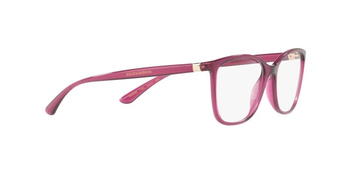 Occhiali da vista Dolce & Gabbana DG 5026 (1754) colore transparent black cherry forma rettangolare lenti demo lens