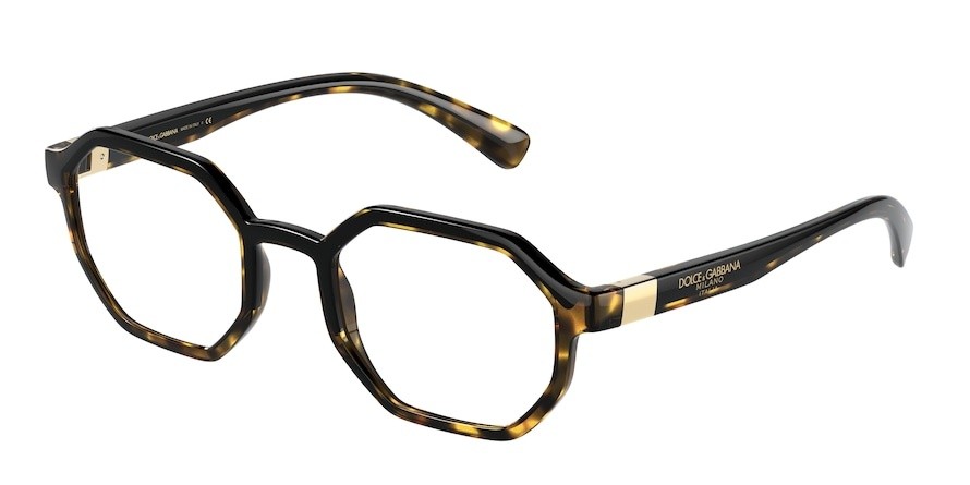 Brillen Dolce & Gabbana DG 5068 (3306) farbe havana/black form unregelmäßig gläser demo lens