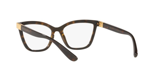 Eyeglasses Dolce & Gabbana DG 5076 (502) color havana shape cat eye lenses demo lens