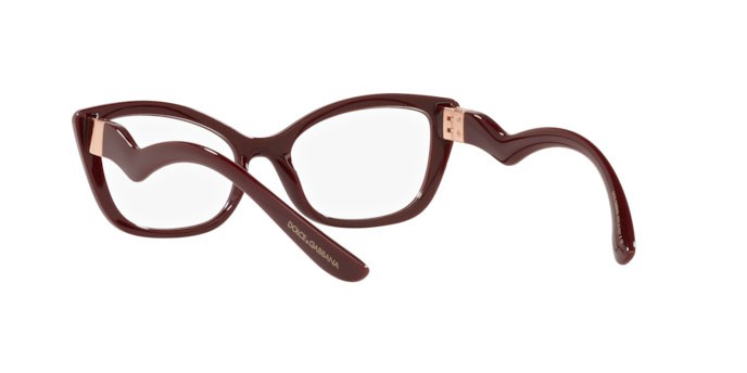 Brillen Dolce & Gabbana DG 5078 (3285) farbe bordeaux form cat-eye gläser demo lens