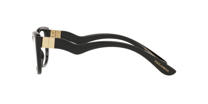 Brillen Dolce & Gabbana DG 5078 (501) farbe black form cat-eye gläser demo lens