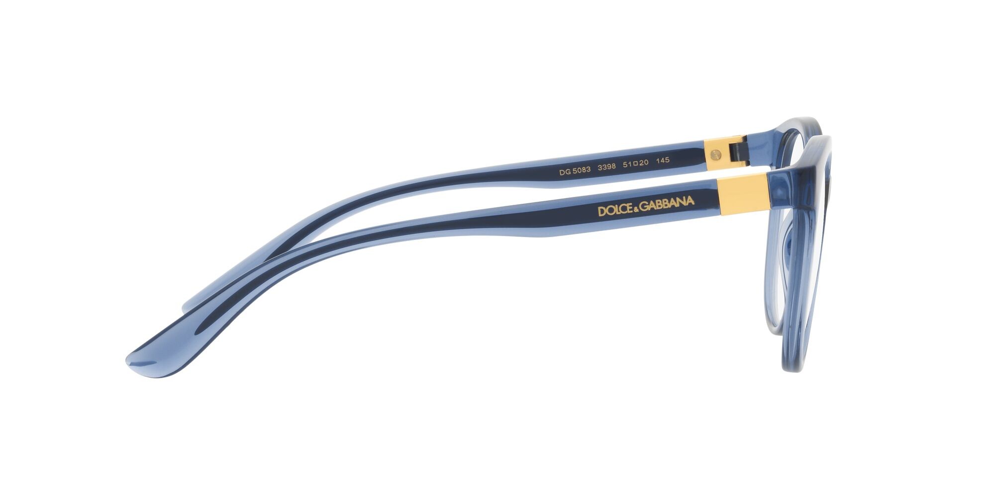 Brillen Dolce & Gabbana DG 5083 (3398) farbe blu trasparente form pantos gläser lente demo