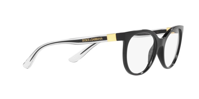 Brillen Dolce & Gabbana DG 5084 (501) farbe black form cat-eye gläser demo lens