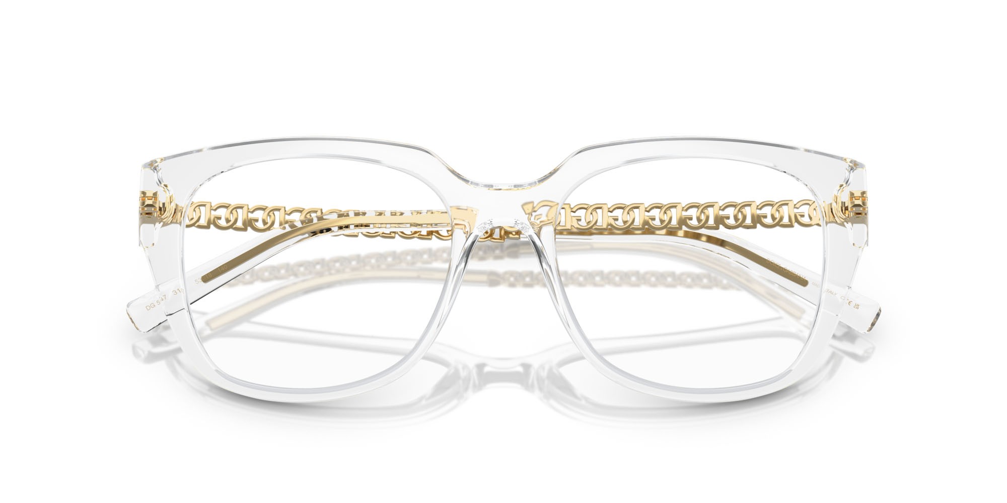 Eyeglasses Dolce & Gabbana DG 5087 (3133) color cristallo shape square lenses lente demo