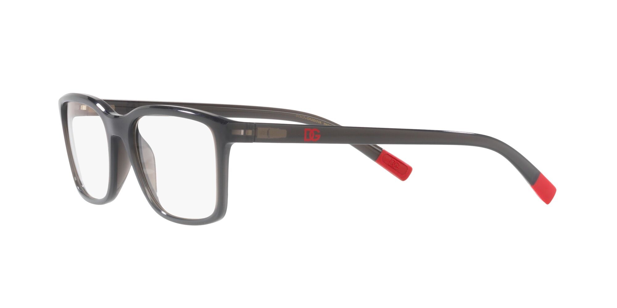 Brillen Dolce & Gabbana DG 5091 (3160) farbe grigio opale form rechteckig gläser trasparente con filtro anti luce blu
