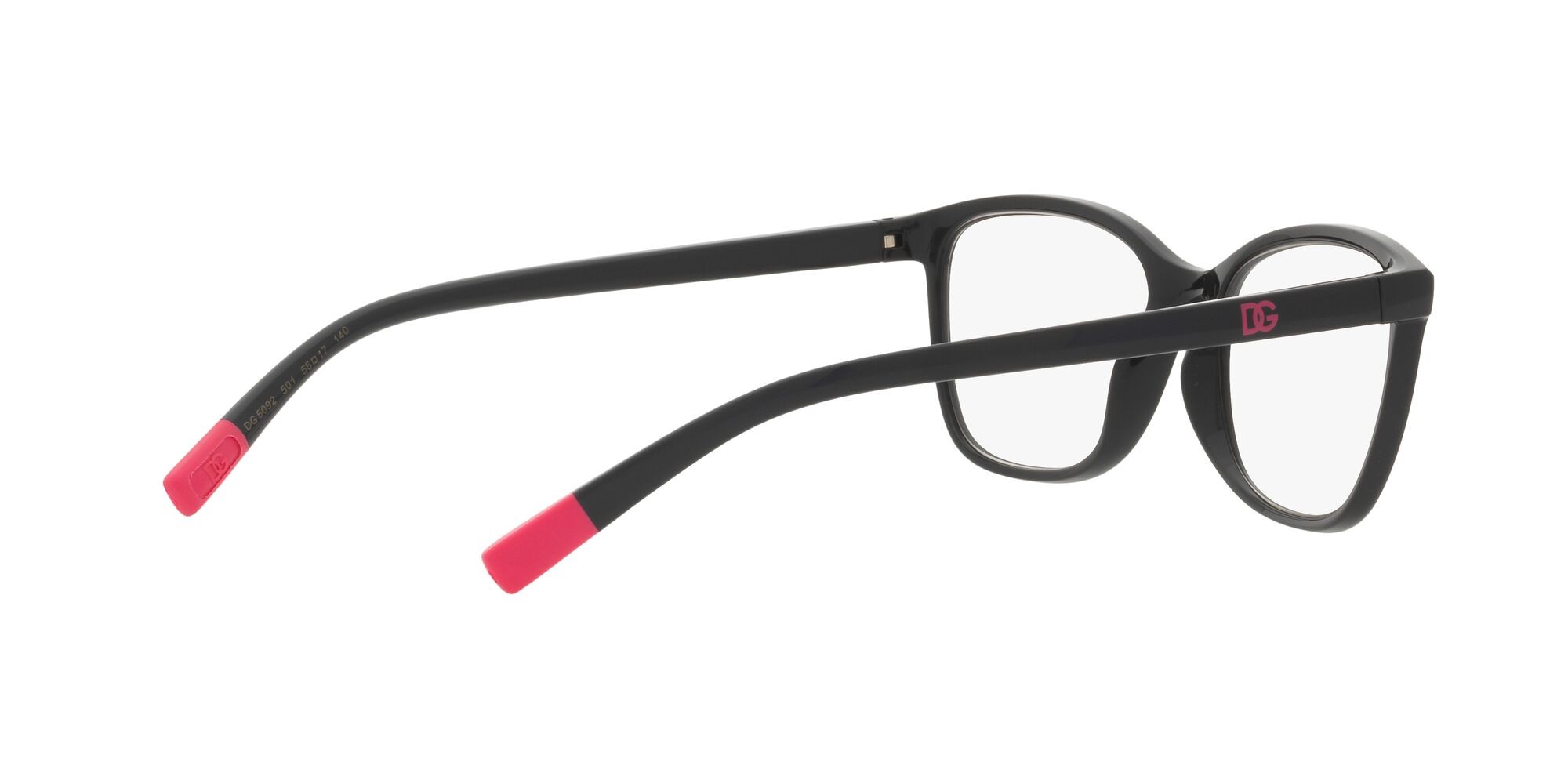 Brillen Dolce & Gabbana DG 5092 (501) farbe nero form rechteckig gläser trasparente con filtro anti luce blu