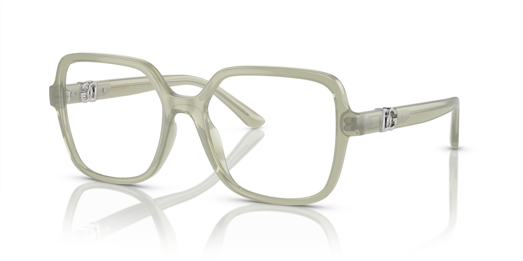 Brillen Dolce & Gabbana DG 5105U (3345) farbe verde perlaceo form quadratisch gläser lente demo