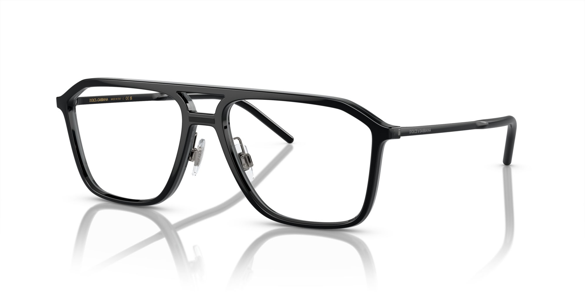 Brillen Dolce & Gabbana DG 5107 (501) farbe nero form aviator gläser lente demo