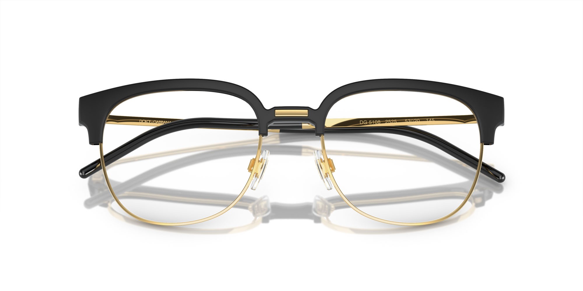 Brillen Dolce & Gabbana DG 5108 (2525) farbe nero form pantos gläser lente demo