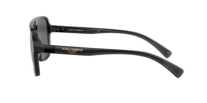 Sunglasses Dolce & Gabbana DG 6134 (325787) color transparent grey/black shape square lenses grey