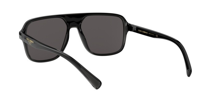 Sunglasses Dolce & Gabbana DG 6134 (325787) color transparent grey/black shape square lenses grey