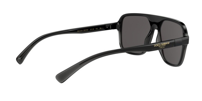 Sunglasses Dolce & Gabbana DG 6134 (325787) color transparent grey/black shape square lenses grey