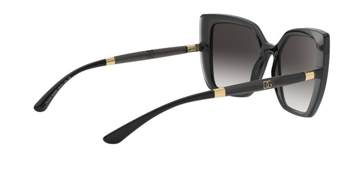 Sonnenbrillen Dolce & Gabbana DG 6138 (32468G) farbe black on transparent grey form quadratisch gläser grey gradient