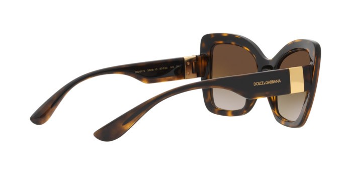 Sonnenbrillen Dolce & Gabbana DG 6170 (330613) farbe havana/black form schmetterling gläser gradient brown
