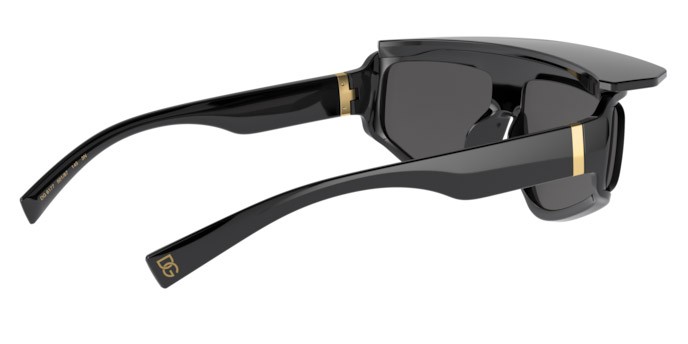 Sunglasses Dolce & Gabbana DG 6177 (501/87) color black shape rectangle lenses dark grey
