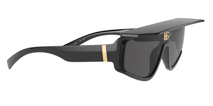 Sunglasses Dolce & Gabbana DG 6177 (501/87) color black shape rectangle lenses dark grey