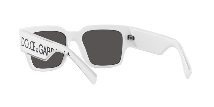 Sunglasses Dolce & Gabbana DG 6184 (331287) color bianco shape square lenses grigio scuro