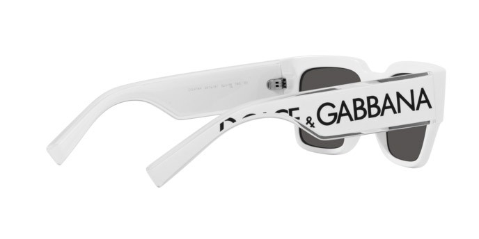 Sunglasses Dolce & Gabbana DG 6184 (331287) color bianco shape square lenses grigio scuro