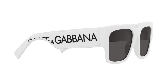 Sunglasses Dolce & Gabbana DG 6184 (331287) color bianco shape square lenses grigio scuro