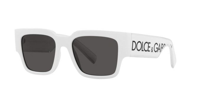 Sunglasses Dolce & Gabbana DG 6184 (331287) color bianco shape square lenses grigio scuro