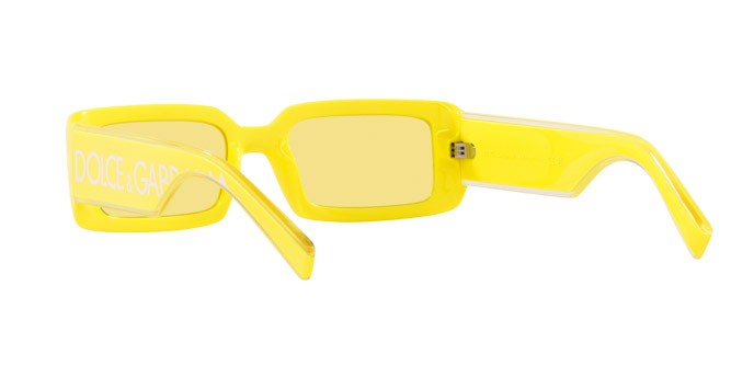 Sonnenbrillen Dolce & Gabbana DG 6187 (333485) farbe giallo form rechteckig gläser yellow flash silver