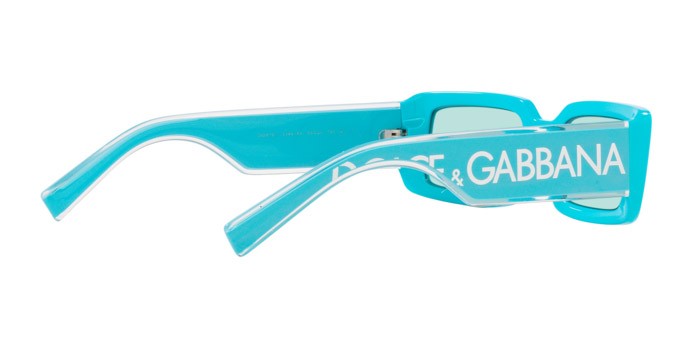 Sonnenbrillen Dolce & Gabbana DG 6187 (334665) farbe azzurro form rechteckig gläser azzurro specchiato argento