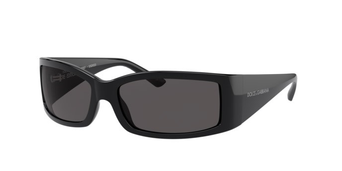 Sonnenbrillen Dolce & Gabbana DG 6188 (501/87) farbe nero form rechteckig gläser grigio scuro