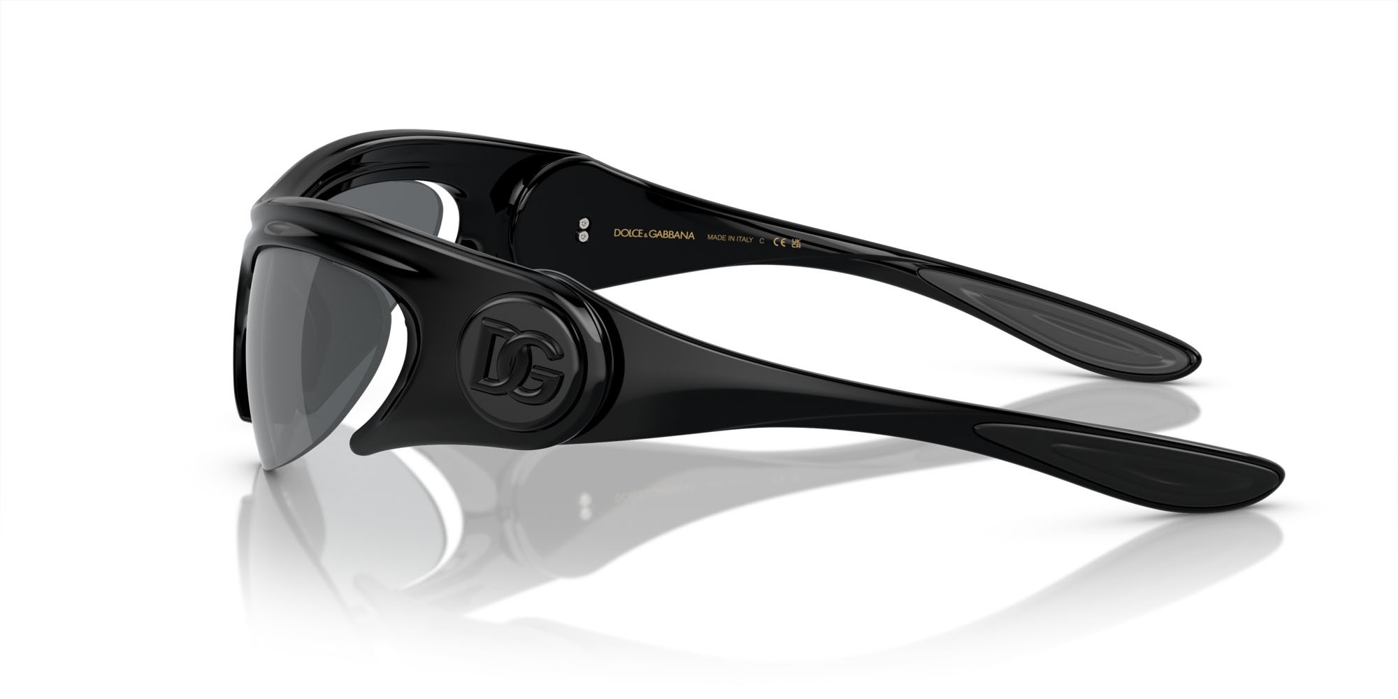 Sonnenbrillen Dolce & Gabbana DG 6192 (501/6G) farbe nero form cat-eye gläser grigio nero specchiato