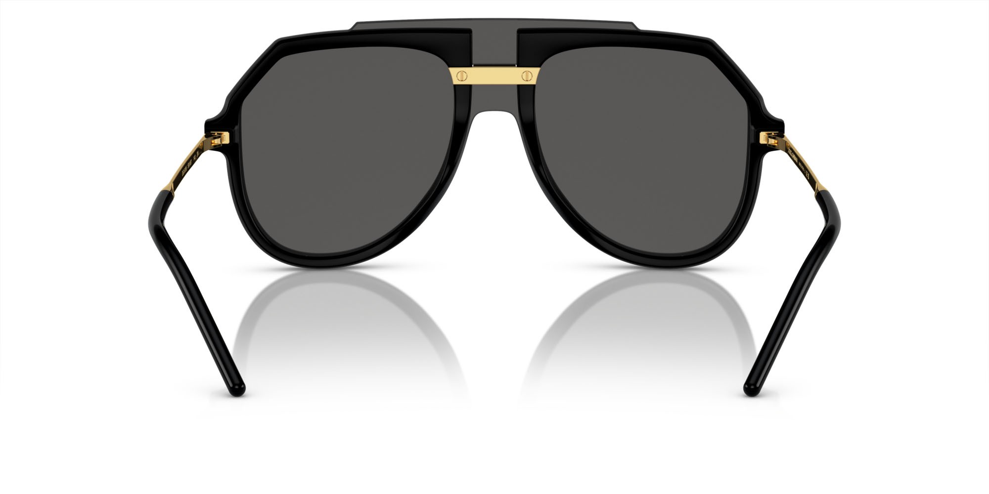 Sunglasses Dolce & Gabbana DG 6195 (501/87) color nero shape aviator lenses grigio scuro